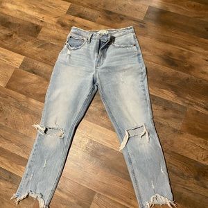 Abercrombie high rise mom jean